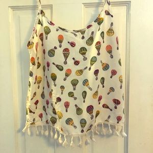 Flowy Air Balloon Crop Top with Open Back